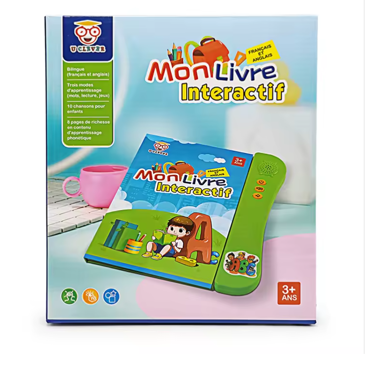Mon Livre Interactif – Bilingual French & English Learning Book for Kids (3+)