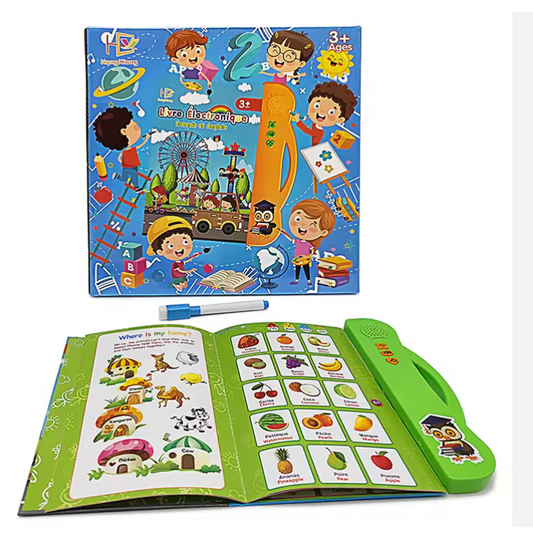 Mon Livre Interactif – Sound Book, Bilingual French & English Learning Book for Kids (3+)